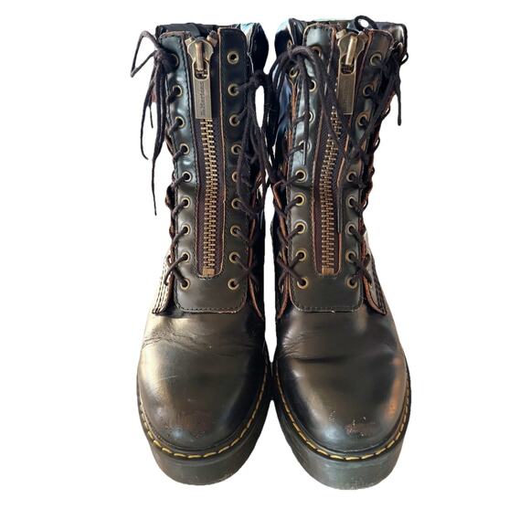 Dr Martens KARMILLA WOMEN'S SMOOTH LEATHER HEELED BOOTS Size 39/8 - Picture 1 of 11